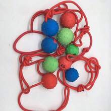 Pet Dog Toy Rope Ball, Durable Rubber Dog Chew Ball With Rope Handle - Interactive Training And Teeth Cleaning Toy Suitable For All Breeds, Suitable For Chewing Dogs, Pet Toy, Puppy - Multicolor - View 2