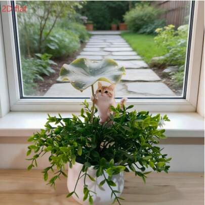 2D Budgerigar Flat Acrylic Garden Stake Sign, Courtyard Lawn Ground Insert Holiday Party Decoration, Suitable For Outdoor Garden Potted Landscape Weatherproof Decoration, Gift For Friends, Holiday Gift