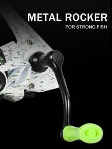 BILLINGS 纺车轮，最大拖拽力10公斤，齿轮比4.7:1/5.2:1，适用于海水和淡水，2000-5000系列，带金属线杯和摇臂 - 彩色 - 查看 5