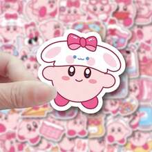 50pcs/Set Cute Cartoon Pink Girl Stickers, Decorative Stickers For Notebook, Phone Case, New Year, Valentine's Day, Easter Gift - Multicolor - View 4