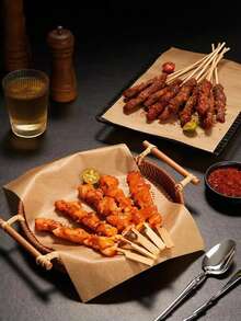 Kraft Baking Paper, Waterproof And Oil-Proof Tray Liner Paper, Bread, Sandwich, Barbecue Oil-Proof Pad Paper, Baking And Frying Chicken Oil Absorbing Paper, Snack Tray Paper, Tray Lining Paper - View 4