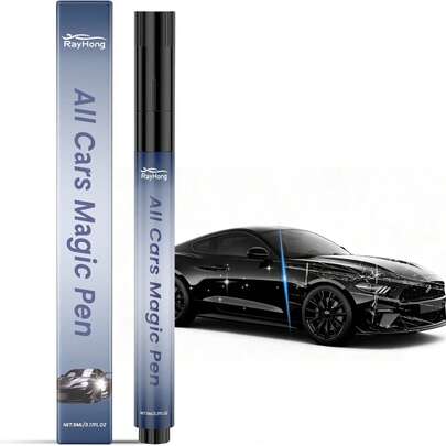 rayhong 1pc 5ml Automotive Touch Up Paint Pen, Portable Quick-Drying Waterproof Long-Lasting Universal Auto Scratch Repair Pen, Magic Pen For Car Body Scratch Removal, Easy To Use Car Paint Repair Kit For Sedan, SUV, Truck, Car Beauty Care Accessory, Suitable For All Seasons