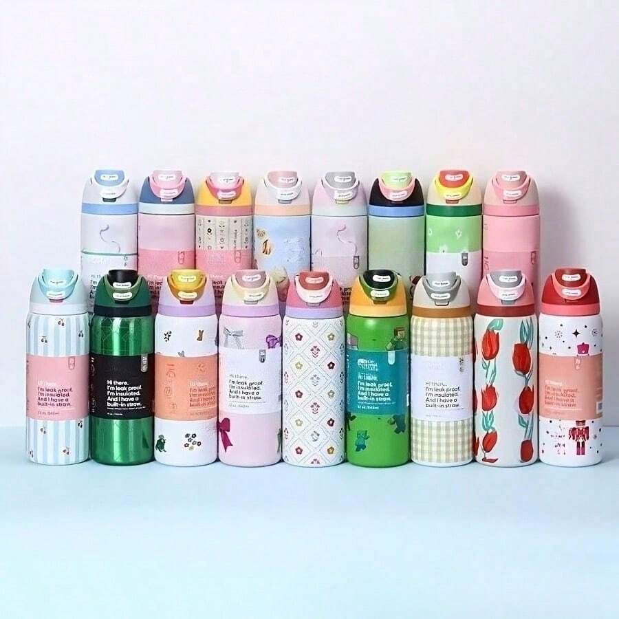 24/Oz/32 Oz Water Bottle Cup Vacuum Water Bottle Drinkware Tumbler Stainless Steel Thermal Mug Original Cold Hot Cup Owal'o - Nhiều màu - Xem 1