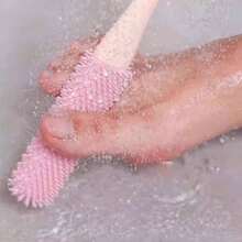 Bộ 2 bàn chải làm sạch ngón chân, bàn chải chà chân bằng cao su mềm để làm sạch các kẽ ngón chân, loại bỏ da chết và vết chai sần. - Nhiều màu - Xem 10