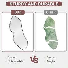 Gua Sha Facial Tools, Upgrade Stainless Steel Gua-Sha, Guasha Tool For Face And Body Treatment, Muscle Tension And Puffiness Relief For Guasha Tool, Skin Care Gifts For Women - / - 查看 4