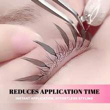 TDANCE 尖头漫画风假睫毛，浓密自然卷翘仿貂毛娃娃睫毛，1盒12对，C/D卷度，0.07mm，8-15mm混合长度，睫毛，假睫毛，睫毛嫁接，美睫师用品 - 查看 6