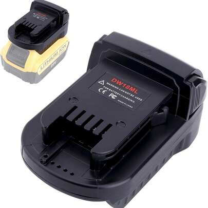 1个装 DW18ML 电池适配器，兼容18V 20V锂电池，可替代18V锂电池，适用于18V无绳电动工具（仅适配器）