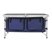 Folding Camping Table, Foldable & Portable Camping Table, Folding Camping Table With Adjustable Legs - Black - View 10