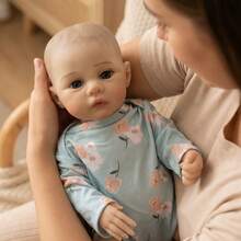 45厘米逼真重生娃娃，18英寸全身柔软硅胶乙烯基女孩娃娃，3D彩绘肌肤，血管清晰可见，乙烯基四肢，手工绘制逼真头发，手工艺术娃娃 - 收藏级艺术娃娃，圣诞节/生日/感恩节礼物 - 彩色 - 查看 6