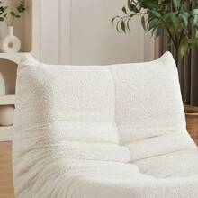 Living Room Chairs - Beige + Chenille + 1 Seat - View 5