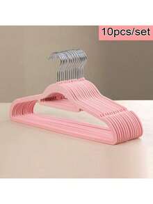10 piezas/20 piezas Perchas de terciopelo, perchas para ropa antideslizantes, perchas gruesas para pantalones para el hogar, almacenamiento de armario, perchero de ropa - Ver 12