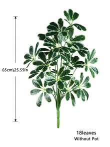 50-75厘米大型人造棕榈植物，仿真藤叶，塑料灌木叶，仿藤竹枝，质感逼真，适合家居花园室内/室外装饰，情人节、生日、毕业典礼等场合。 - 彩色 - 查看 18