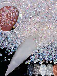 2026 New Packaging Mini Transparent Nail Rhinestones Crystal Nail Gems For Shoes, Clothes, Cosmetics, Bags, Nail Art & DIY Accessories Decoration - Clear - View 5
