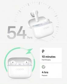 OPPO Enco Buds3 Pro 真无线蓝牙耳机，超长续航，更耐用，可连续播放音乐长达 54 小时，瞬间充满电，全面触控操作 - 查看 11