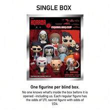 Monogram 1pc Warner Bros. Officially Licensed Horror Movie Blind Bag 3D Cartoon Character Hanging Bag Mysterious Blind Box PVC Keychain, Random Character, Wednesday Dark Army, Evil Ash, Silence Of The Lambs Poster, CHASE BB Killer Joker Surprise Bag, Exquisite Pendant Collectible Keychain, Decoration For Phone, Wallet, Backpack, Christmas, Halloween, Birthday, Fun Gift - Multicolor 4 - View 10