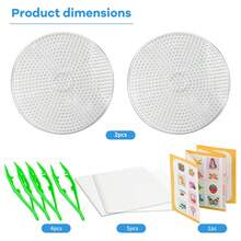 Large Square/Round Fuse Bead Board Set, Includes Instructions, Iron-On Paper And Tweezers, Suitable For Medium To Large DIY Craft Projects, Transparent Fuse Bead Pegboard Accessories - 5mm Perler Bead Pegboard - View 24