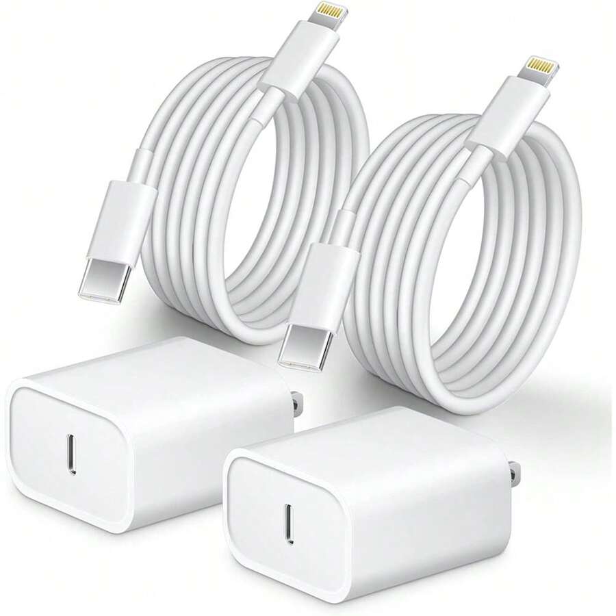 Adaptador de pared de carga rápida de 30W + Cable de carga rápida y transferencia de datos de alta eficiencia de 3.3ft/100cm, adecuado para el conjunto de cargador de pared de 14/13/12/11 Pro Plus/XS/XR/8/7/9/ Series - Tipo de Enchufe A USA (110-127V) - Ver 1