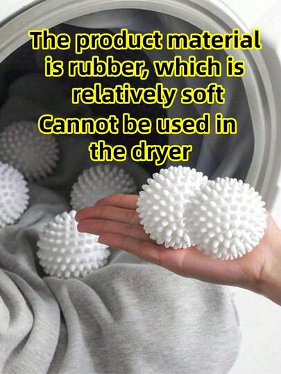 1pc/6pcs/20pcReusable Laundry Dryer Balls - Rubber Material, Stain Removal & Lint Remover, Washing Machine Friendly,Valentine's Day,Cleaning Supplies, No Electricity Needed, Essential Household Cleaning Item, Softens Fabrics, Reduces Wrinkles & Static,Prevents Tangling In Home & Laundromat, Great Gift For Mother's Day, Valentine's Day, Friends, Mom, Ramadan,Girlfriend Dryer Balls-( Color Random )