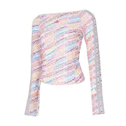 Adidas Women's T-Shirt DCE MESH LS TEE, Lightweight Comfortable Loose Casual Short Sleeve T-Shirt KR7600