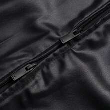 Adidas 女士宽松夹克，梭织飞行员夹克，DCE WV SL JKT，舒适休闲运动外套，KS0039 - 黑色/金屬銀 - 查看 5