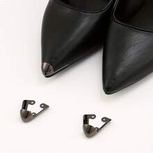 Anti-Pedestal Metal Toe Caps Set Of 2 Pieces, Essential For High Heels, Durable And Fashionable, Available In 3 Colors - Black 2-piece Set - View 10