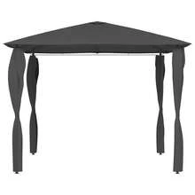 vidaXL Pavillon mit Pfostenabdeckungen 3x3x2,6 m Anthrazit 160 g/m²  Party-, Hochzeits-, Garten- und Pavillonanlagen für Strandhochzeiten, Camping, Strand- und Hinterhofpartys – einfach aufzubauen, ideal für Grillfeste, Märkte und private sowie gewerbliche Nutzung, für Veranstaltungen im Innen- und Außenbereich - A - Übersicht 4