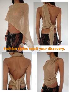 巴厘岛风情女士时尚轻薄针织披肩/比基尼罩衫 - 轻薄夏季Polo衫外套，适合海滩度假旅行和叠穿 - 彩色 - 查看 2