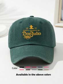 1顶男女通用纯色复古水洗印花棒球帽，卡车帽，休闲老爹帽，适合户外、旅行、徒步、海滩等场合。 - 款式F - 查看 16