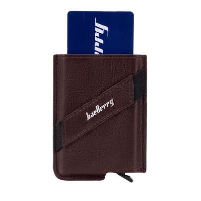 Baellerry Premium Auto Pop-Up Card Holder, Powerful RFID Blocking Protection, Slim Design, Minimalist Portable Wallet For Men