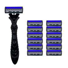 3-Layer Men's Safety Razor Set, Stainless Steel Blades And Plastic Handle, Washable, Portable Disposable Travel Safety Razor - Multicolor - View 13