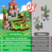 200 块磁性积木套装 - 立方体堆叠玩具、适合 3 岁以上男孩和女孩的 STEM 感官教育玩具、创意游戏和学习玩具、DIY 建筑拼图游戏套装、生日/节日礼物（多色可选） - 彩色 - 查看 6