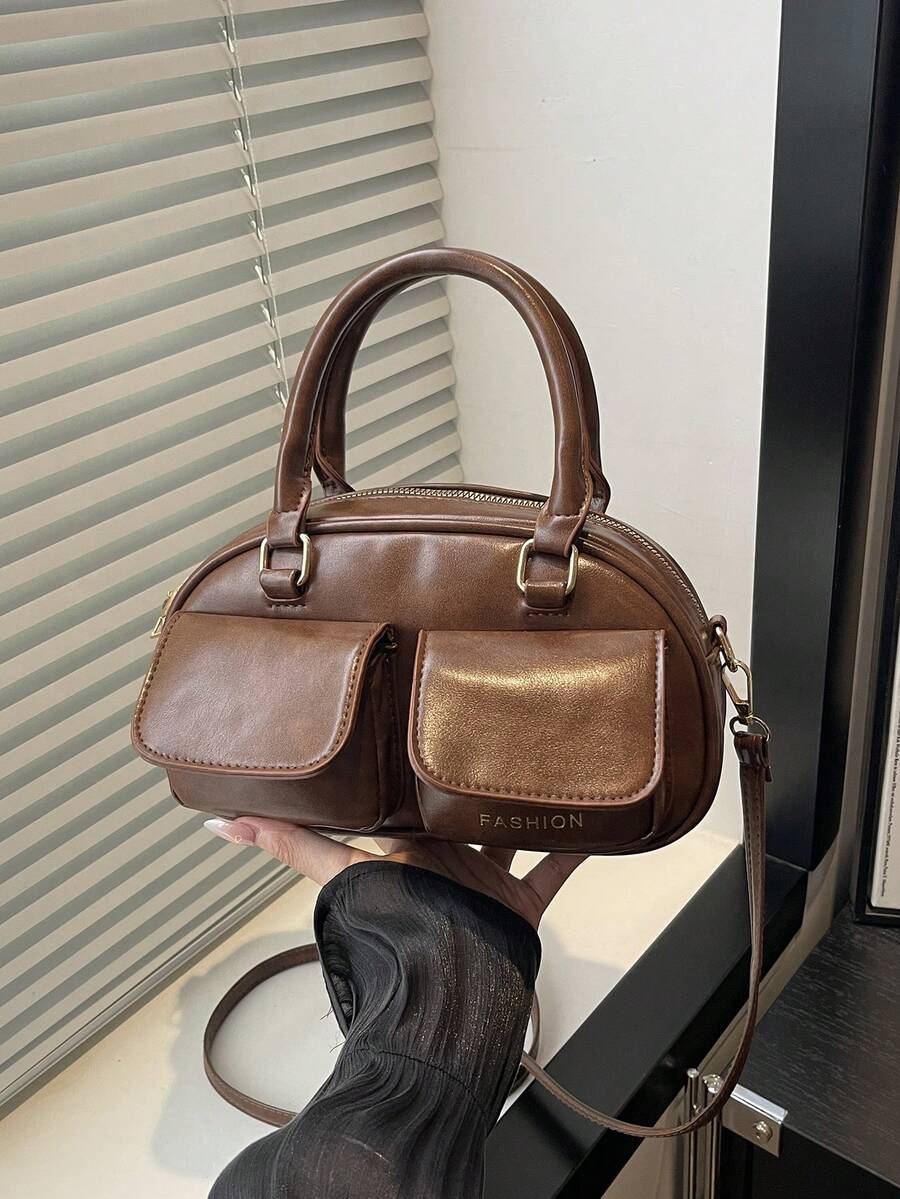 2026 Winter New Arrival Fashionable Niche Design Women's Shoulder Bag, Minimalist Chic Crossbody Pillow Bag For Commuting - Brown - View 1