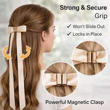 磁性蝴蝶发夹，强力防滑磁性发夹，无缝二合一设计，居家旅行皆宜，易于使用的美发造型工具 - 多色 - 查看 4