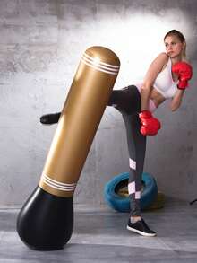 3件套拳击沙袋，充气式独立站立重型拳击沙袋，配有4英寸充气脚踏泵，男女通用训练器材，适合所有年龄段的站立式拳击沙袋 - 彩色 - 查看 4