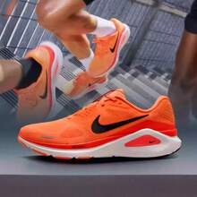 男子NIKE STRUCTURE 26運動訓練跑步鞋 - 橘色 - 查看 1