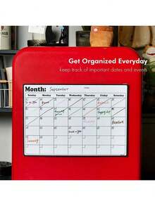 1pc Magnetic Fridge Calendar Planner - Strong Magnetic Back, Smooth Surface For Easy Writing, Two Size Options, Practical Event Reminder Board, Durable Whiteboard - Suitable For Kitchen Organization, Meal Planning, Family Schedule, Daily Reminders And Notes On Fridge, Kitchen Tools; Refrigerator; Kitchen & Dining; Home Decor; Holiday Gift - A - View 8