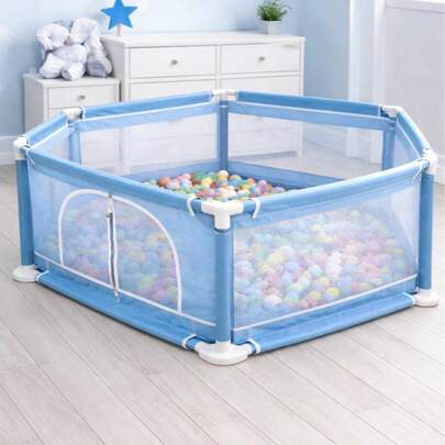 Cercadinho Bebê Hexagonal Dobrável com Tela Respirável – Chiqueirinho Infantil Seguro e Portátil