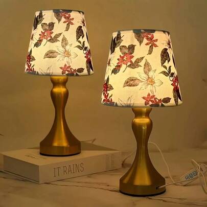 1pc Floral Desk Lamp - Three-Color Adjustable Lighting With Metal Base Elegant Lighting Fixture USB Power Supply Button Control Eye-Friendly LED Light Suitable For Dedrooms Living Rooms Study Rooms Offices