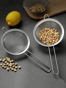 Colador de doble asa - Colador de malla fina apto para leche de soja, café y jugo. Artículo de cocina esencial, accesorio de cocina, herramienta de cocina imprescindible como regalo para entusiastas de la cocina casera, asistente de almacenamiento de cocina que ahorra espacio y excelente opción de regalo de cocina. - Multicolor - Ver 3