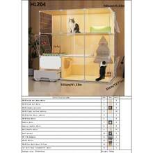 Indoor Cat Cage With Litter Box, Cat Bed, Cat House, Cat Villa, Cat Condo - Multicolor - View 15