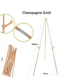 1pc 63-Inch (Approx. 160cm) Easel, Suitable For Wedding Signs, Poster Display, With Storage Bag, 5lbs (Approx. 2.3kg) Load Capacity, Foldable Portable Floor Easel For Wedding Banners And Poster Display, Desktop Metal Tripod Suitable For Events And Art Exhibitions, Wedding Easel, Elegant And Sturdy Easel, Sign Holder - Multicolor - View 13