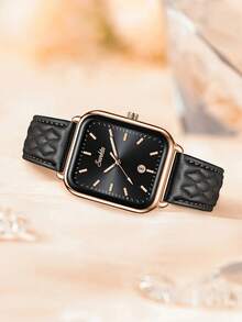 LIGE Women's Fashion Luxury Quartz Watch Water-Resistant For Daily Wear Date Display Luminous Dial Casual Watch - Black - View 7