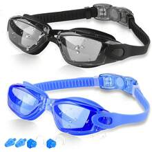 Adjustable Strap Swim Goggles Anti-Fog & Waterproof Seal - 8.dark Blue & Black - View 13