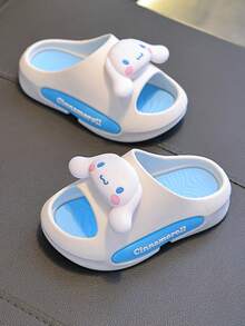 SANRIO 1 Pair Summer Kids Slippers, Girls Anti-Slip Soft Bottom Bathroom Shower Sandals - Baby Blue - View 3