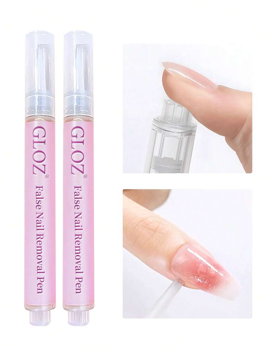 GLOZ Quick Nail Polish Remover Pen Gentle And Non-Irritating Perfect For Handmade Wearable Nails And Solid Gel, Protects And Nourishes Nails - 1 Set - View 1