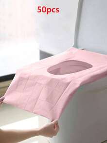 10pcs/Pack Disposable Toilet Seat Covers, Paper Toilet Seat Pads, Waterproof And Anti-Dirty Design, Suitable For Hotels, Public Places, Travel, Leisure Venues, Home Use - Pink - View 16