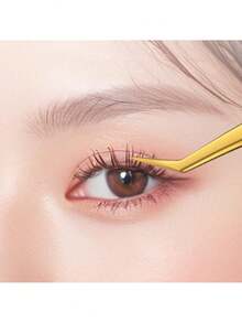 6件套睫毛嫁接镊子套装，适用于假睫毛、眉镊、睫毛夹、化妆和美甲工具 - 多色 - 查看 9