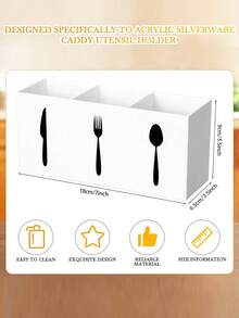 Multi-Function Kitchen Utensil Storage Rack - Space-Saving Plastic Cutlery Holder Box For Storing Spoons, Knives And Forks, For Kitchen Countertop And Drawer, Suitable For Home, Dining Room And Tabletop - Multicolor - View 6