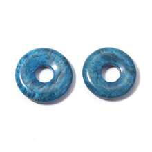 2个18/25毫米圆形护身符吊坠，天然宝石水晶玛瑙护身符项链吊坠配件 - 彩色 - 查看 26