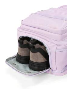 Large Capacity Casual Shoulder Bag, Lightweight Tote Bag For Moms - Lilac - View 3